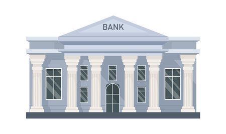 Bank City Buildingのイラスト素材