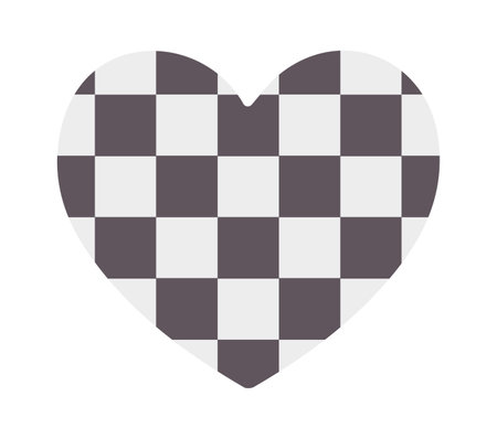 Checkered Heart Shapeのイラスト素材