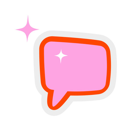 Speech Bubble Stickerのイラスト素材
