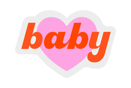 Baby Heart Stickerのイラスト素材