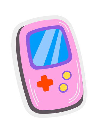 Handheld Retro Game Consoleのイラスト素材