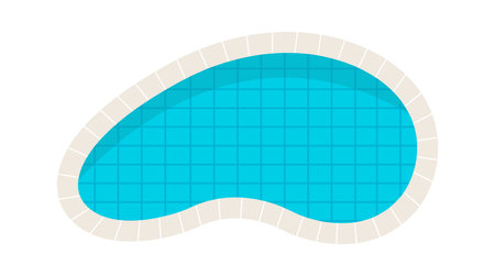 Swimming Pool Top Viewのイラスト素材