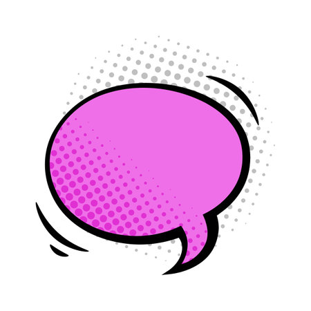 Rounded Speech Bubble Comic Styleのイラスト素材