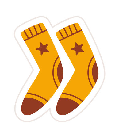 Warm Socks Stickerのイラスト素材