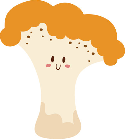 Mushroom Character Happyのイラスト素材