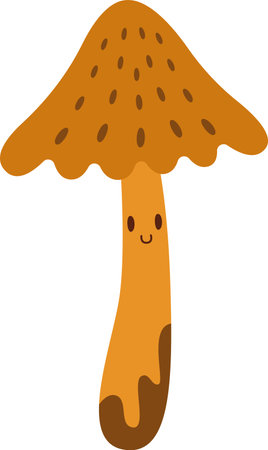 Mushroom Character Happyのイラスト素材