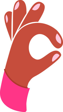 Ok Hand Gestureのイラスト素材