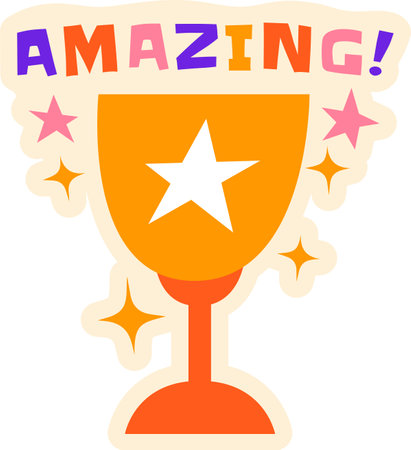 Amazing Cup Stickerのイラスト素材