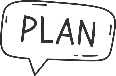 Plan Lettering Doodleのイラスト素材