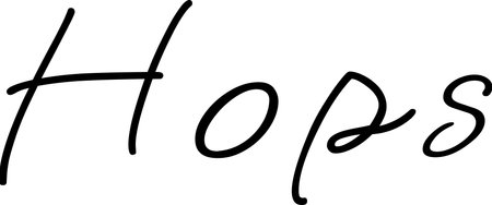 Hops Lettering Stickerのイラスト素材