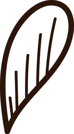 Floral Leaf Linedのイラスト素材