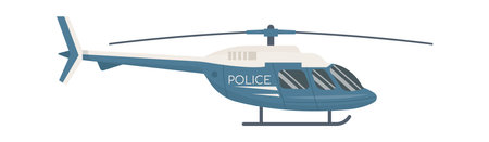 Police Helicopter Aircraftのイラスト素材