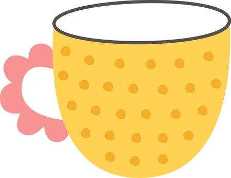 Ceramic Cup Dottedのイラスト素材