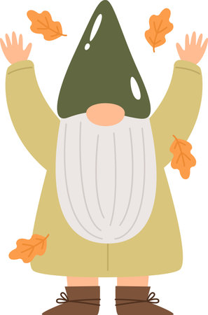 Gnome With Leavesのイラスト素材