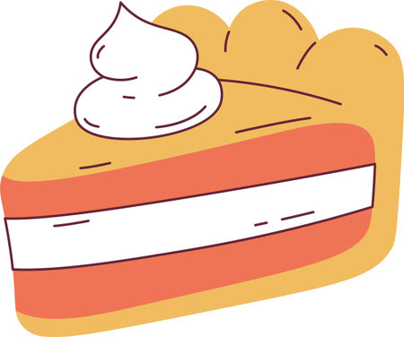 Cake Slice With Creamのイラスト素材