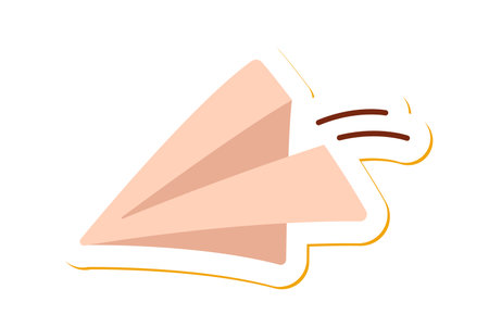 Flying Aircraft Stickerのイラスト素材