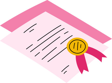 Certificate With Sealのイラスト素材