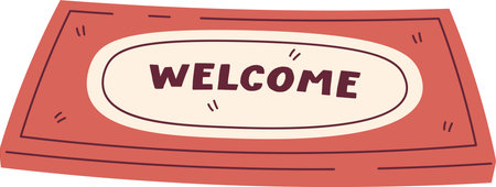 Door Welcome Matのイラスト素材