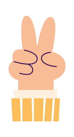 Peace Hand Signのイラスト素材
