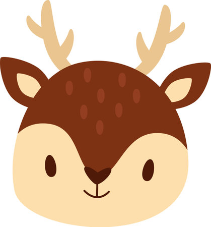 Deer Animal Faceのイラスト素材