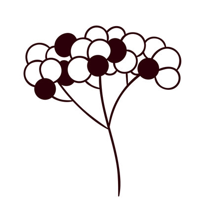 Floral Branch Linedのイラスト素材