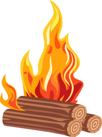 Wood Campfire Bonfireのイラスト素材