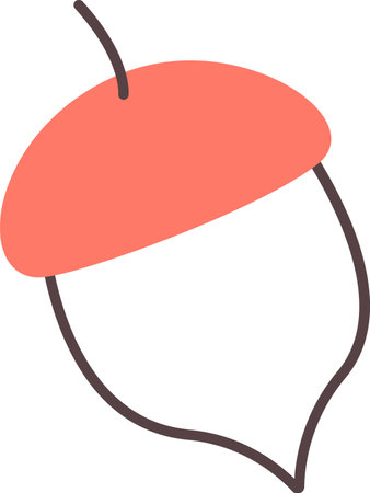 Acorn Oak Fruitのイラスト素材