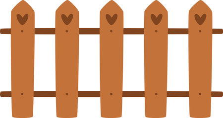 Wooden Fence Constructionのイラスト素材