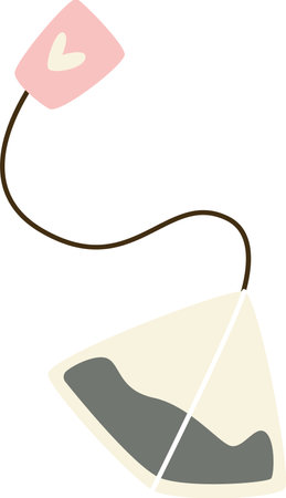 Tea Pyramid Bagのイラスト素材