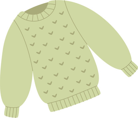 Knitted Winter Sweaterのイラスト素材