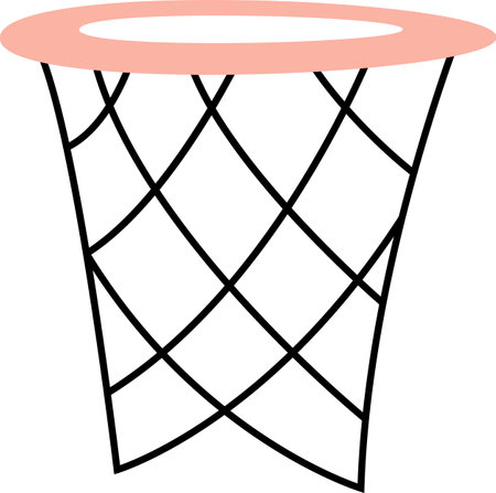 Basketball Basket Doodleのイラスト素材