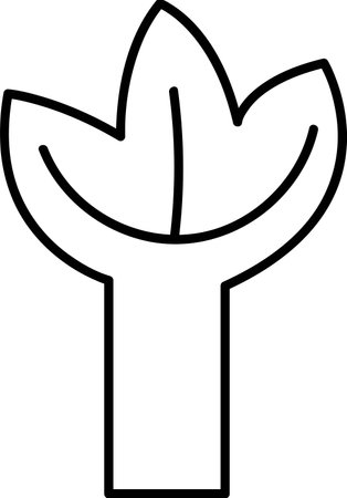 Abstract Lined Plantのイラスト素材