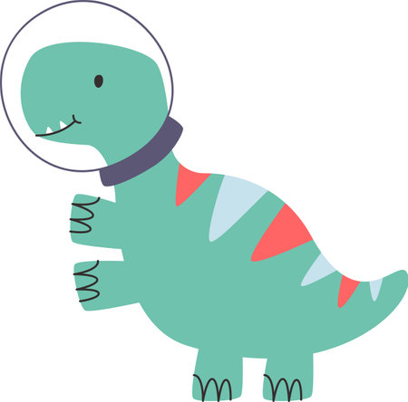 Childish Dinosaur Astronautのイラスト素材