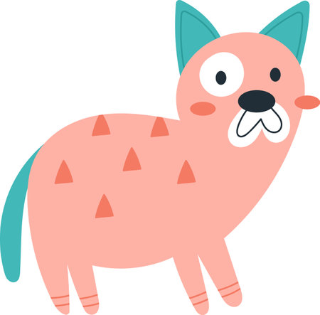 Childish Hand Drawn Dogのイラスト素材