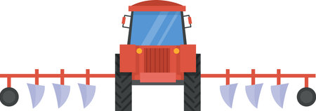Tractor Agricultural Equipmentのイラスト素材