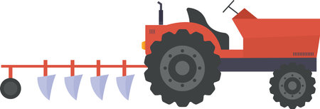 Tractor Agricultural Equipmentのイラスト素材