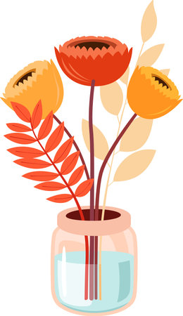 Floral Bouquet In Canのイラスト素材