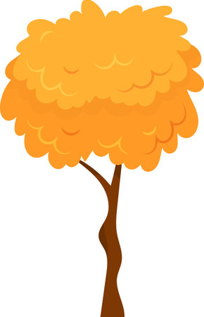 Autumn Tree Plantのイラスト素材