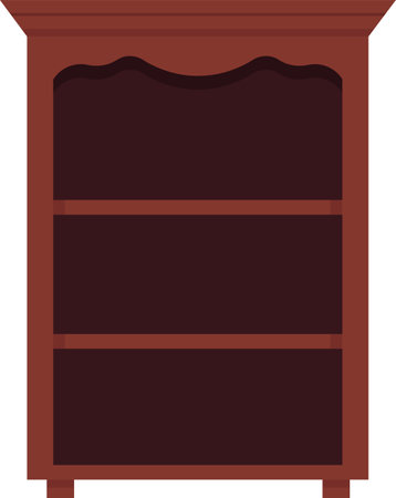 Wooden Bookcase Furnitureのイラスト素材