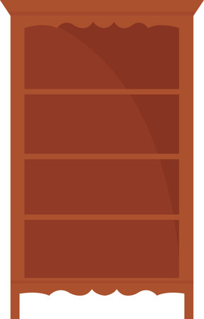 Wooden Bookcase Furnitureのイラスト素材