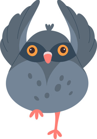 Dancing Pigeon Characterのイラスト素材