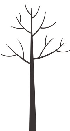 Tree Trunk Silhouetteのイラスト素材