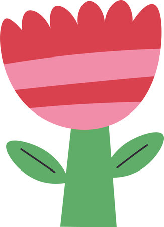 Childish Abstract Flowerのイラスト素材