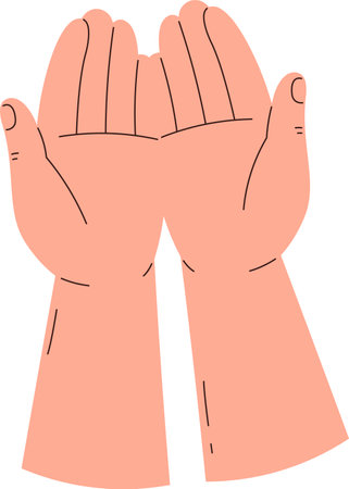 Human Opened Palmsのイラスト素材