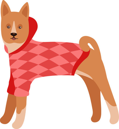 Dog In Sweaterのイラスト素材