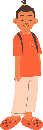 Boy With Closed Eyesのイラスト素材