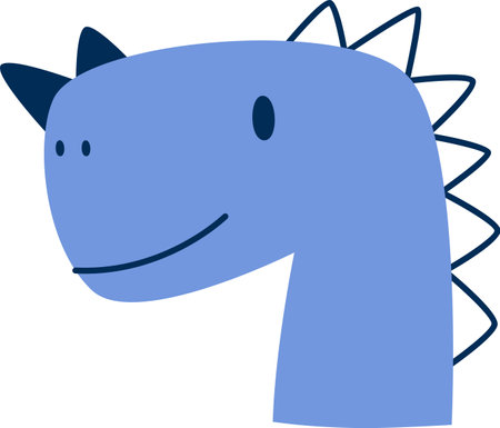 Childish Dinosaur Headのイラスト素材