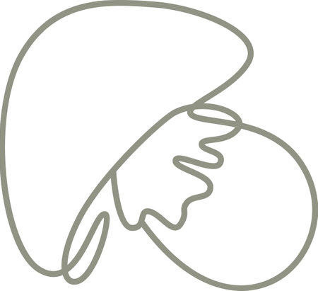 Mushroom Lined Plantのイラスト素材