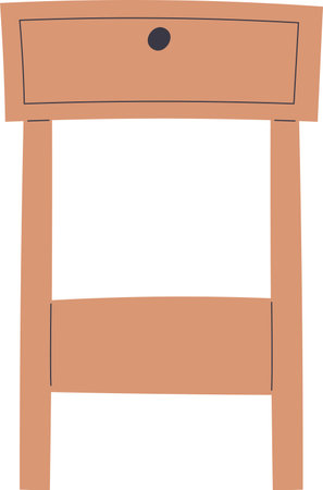Bedside Nightstand Furnitureのイラスト素材