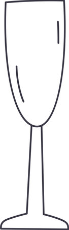 Lined Glass Cupのイラスト素材